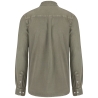 Chemise écoresponsable délavée homme Vert Washed Pale Khaki – Native Spirit – vue 2