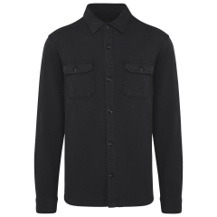 Surchemise écoresponsable délavée molleton homme Noir – Native Spirit
