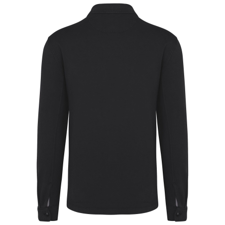 Surchemise écoresponsable délavée molleton homme Noir – Native Spirit – vue 2