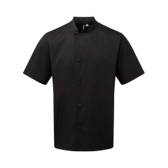 Veste de chef cuisinier manches courtes Essential Noire – Premier
