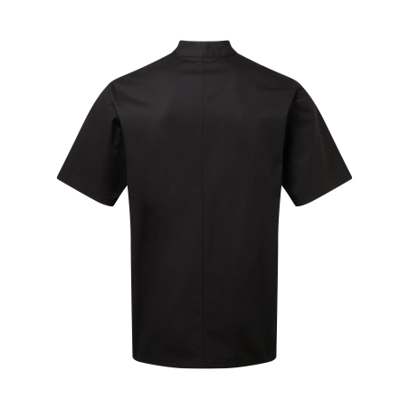 Veste de chef cuisinier manches courtes Essential Noire – Premier – vue 2