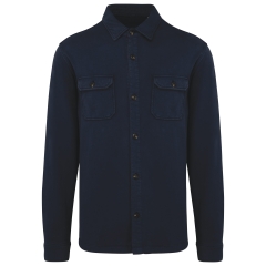 Surchemise molleton gratté écoresponsable délavée Bleu – Native Spirit