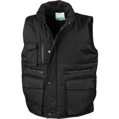 Bodywarmer matelassé Ripstop Result noir – sans manches professionnel