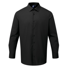 Chemise popeline manches longues homme Noir – Premier RECYCLIGHT