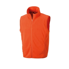Gilet Micro Polaire Orange Result – Bodywarmer Professionnel Zippé