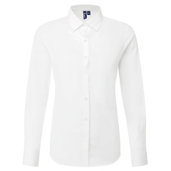 Chemise popeline femme manches longues blanc – Premier RECYCLIGHT