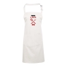Tablier bavette blanc Papa le roi du BBQ      