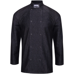 Veste Denim Chef Cuisinier Noir | Premier | Blouse de Travail