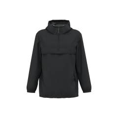 Veste coupe-vent imperméable quart zip unisexe Noir – Native Spirit
