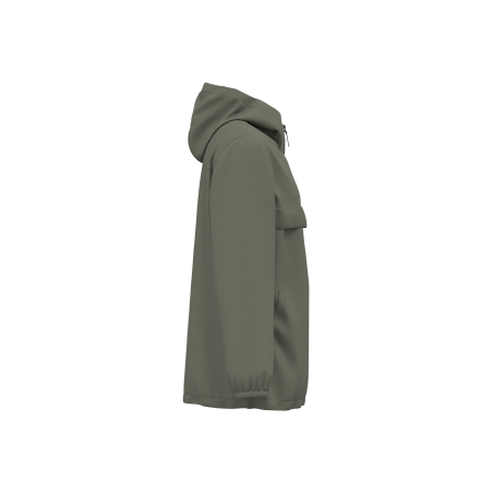 Veste coupe-vent imperméable quart zip Native Spirit – Vert Khaki – vue 3