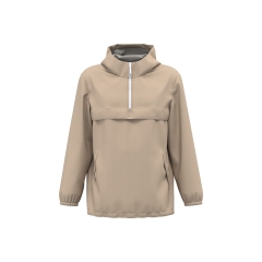 Veste coupe-vent imperméable quart zip Native Spirit – Beige (Wet Sand)