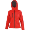 Veste Softshell Capuche Femme Result TX Performance Rouge / Noir