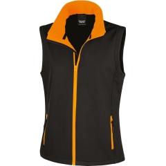 Bodywarmer Softshell Femme Orange Result – Personnalisable