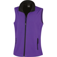 Bodywarmer Softshell Femme Noir Result – Coupe Slim Printable