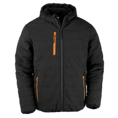 Veste matelassée recyclée Result Black Compass – Orange