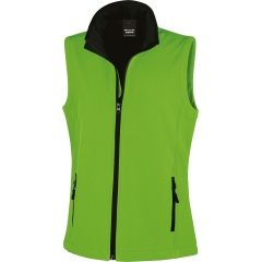 Bodywarmer Softshell Femme Vert vif / Noir Personnalisable – Result