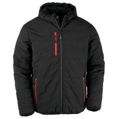 Veste matelassée recyclée Noir/Rouge Result – Black Compass