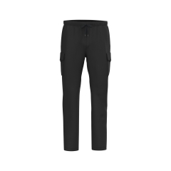 Pantalon cargo écoresponsable délavé French Terry Noir – Native Spirit