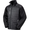 Veste softshell rembourrée recyclée Result – Noir / Gris