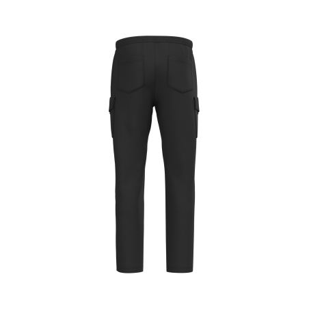 Pantalon cargo écoresponsable délavé French Terry Noir – Native Spirit – vue 2