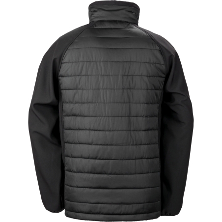 Veste softshell rembourrée recyclée Result – Noir / Gris – vue 2