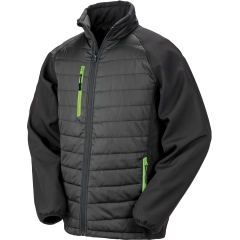 Veste softshell rembourrée black compass recyclée Noir