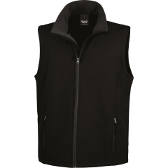 Bodywarmer Softshell Homme Noir Result – Personnalisable