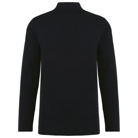 Polo Supima® manches longues homme Noir – Kariban Premium – vue 2