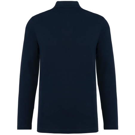 Polo Supima® manches longues homme Marine – Kariban Premium – vue 2