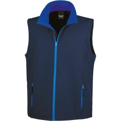 Bodywarmer Softshell Homme Bleu Navy/Royal Result