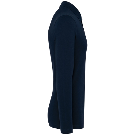 Polo Supima® manches longues homme Marine – Kariban Premium – vue 3
