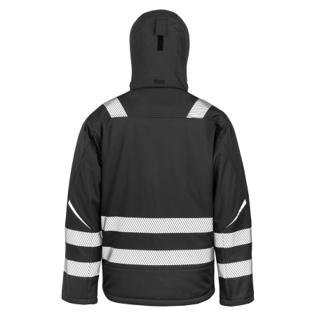 Veste Softshell Haute Visibilité Noir Result – Manteau Dynamique – vue 2