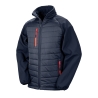 Veste softshell rembourrée recyclée Result – Rouge Navy