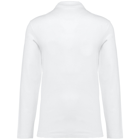 Polo Supima® manches longues homme Blanc – Kariban Premium – vue 2