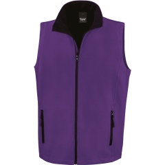 Bodywarmer Softshell Homme Noir Result – Coupe Slim Printable