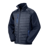 Veste softshell rembourrée recyclée Result – Bleu Navy/Royal