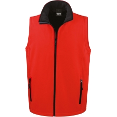 Bodywarmer Softshell Homme Noir Result – Coupe Slim Personnalisable