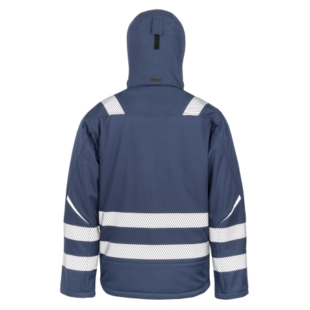 Veste Softshell Haute Visibilité Marine Result – Manteau Dynamique – vue 2
