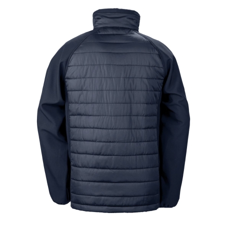 Veste softshell rembourrée recyclée Result – Jaune/Navy – vue 2