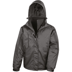 Parka 3-en-1 Softshell Noir Result – Veste Travail Imperméable