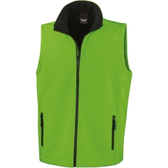 Bodywarmer Softshell Homme Vert vif / Noir – Result Core Printable