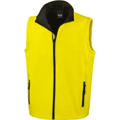 Bodywarmer Softshell Homme Jaune / Noir – Result Core (Printable)