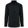 Chemise popeline manches longues homme Noir