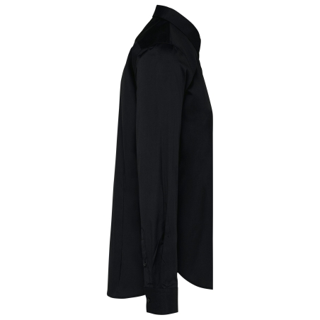 Chemise popeline manches longues homme Noir – vue 3