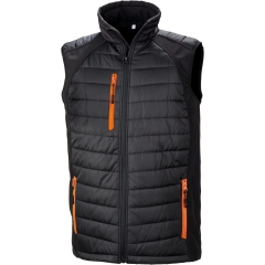 Bodywarmer Softshell Rembourré Recyclé Black/Orange – Result