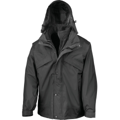 Veste 3 en 1 Zip & Clic Result Noir – Imperméable Personnalisée