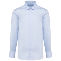 Chemise Popeline Manches Longues Bleu Clair | Kariban Premium