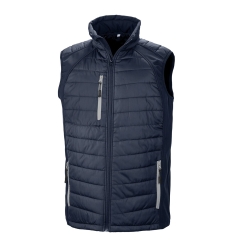 Bodywarmer softshell rembourré recyclé Result – Gris (Navy/Grey)