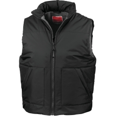 Bodywarmer doublé polaire Noir Result – Sans manches coupe-vent