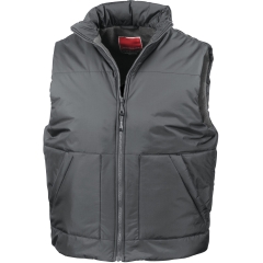 Bodywarmer doublé polaire Gris Result – Coupe-vent déperlant